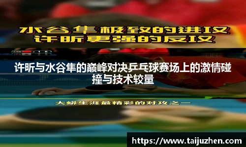 许昕与水谷隼的巅峰对决乒乓球赛场上的激情碰撞与技术较量